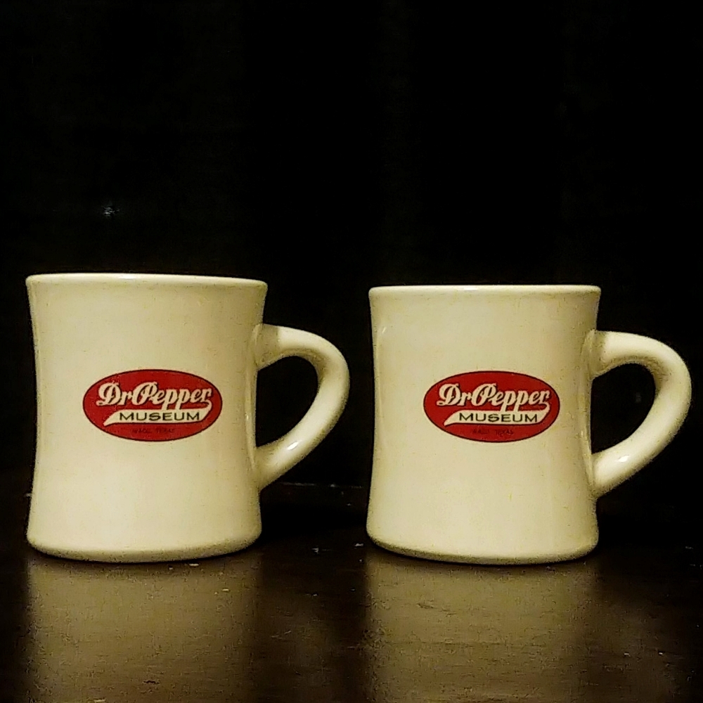 Set of 2- Dr. Pepper Museum Coffee mugs
